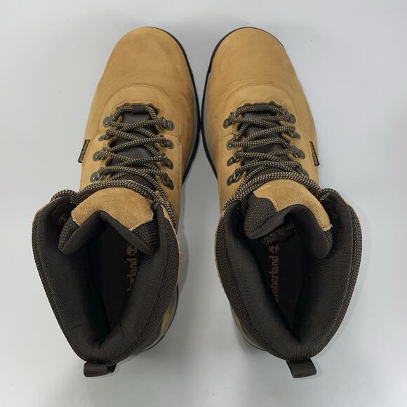 Timberland White Ledge Waterproof Mid Mens Size 12 Wheat Nubuck Leather Boots main image 4